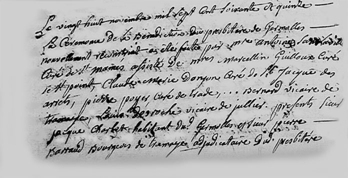 bénédiction du presbytère de Germolles-sur-Grosne