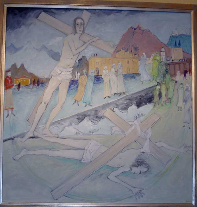 VIII Jésus console les filles de Jérusalem qui le suivent - IX Jésus tombe une 3ème fois #