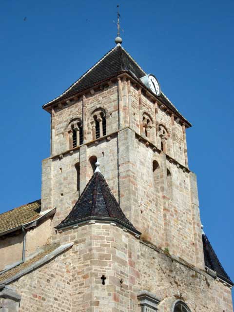 clocher de l'église Saint Jean Baptiste de Tramayes